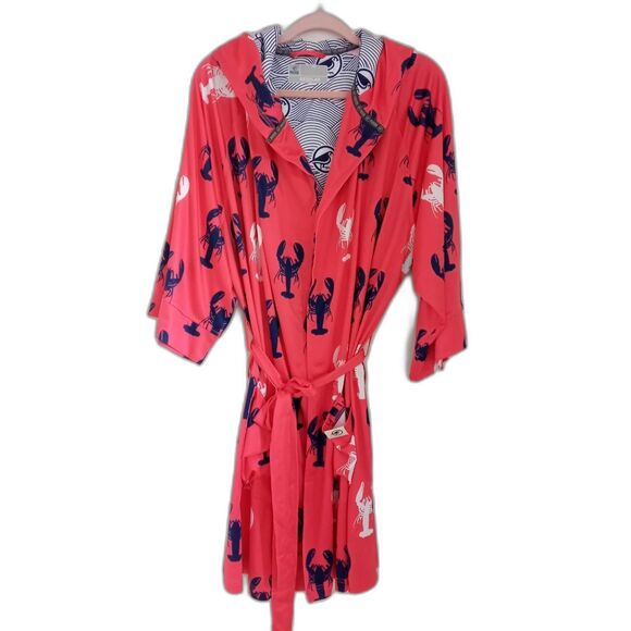 PLOVER Lobster Robe Langosta Belt Pockets Beach Cover Up Hood Anywhere Unisex OS - Picture 1 of 9